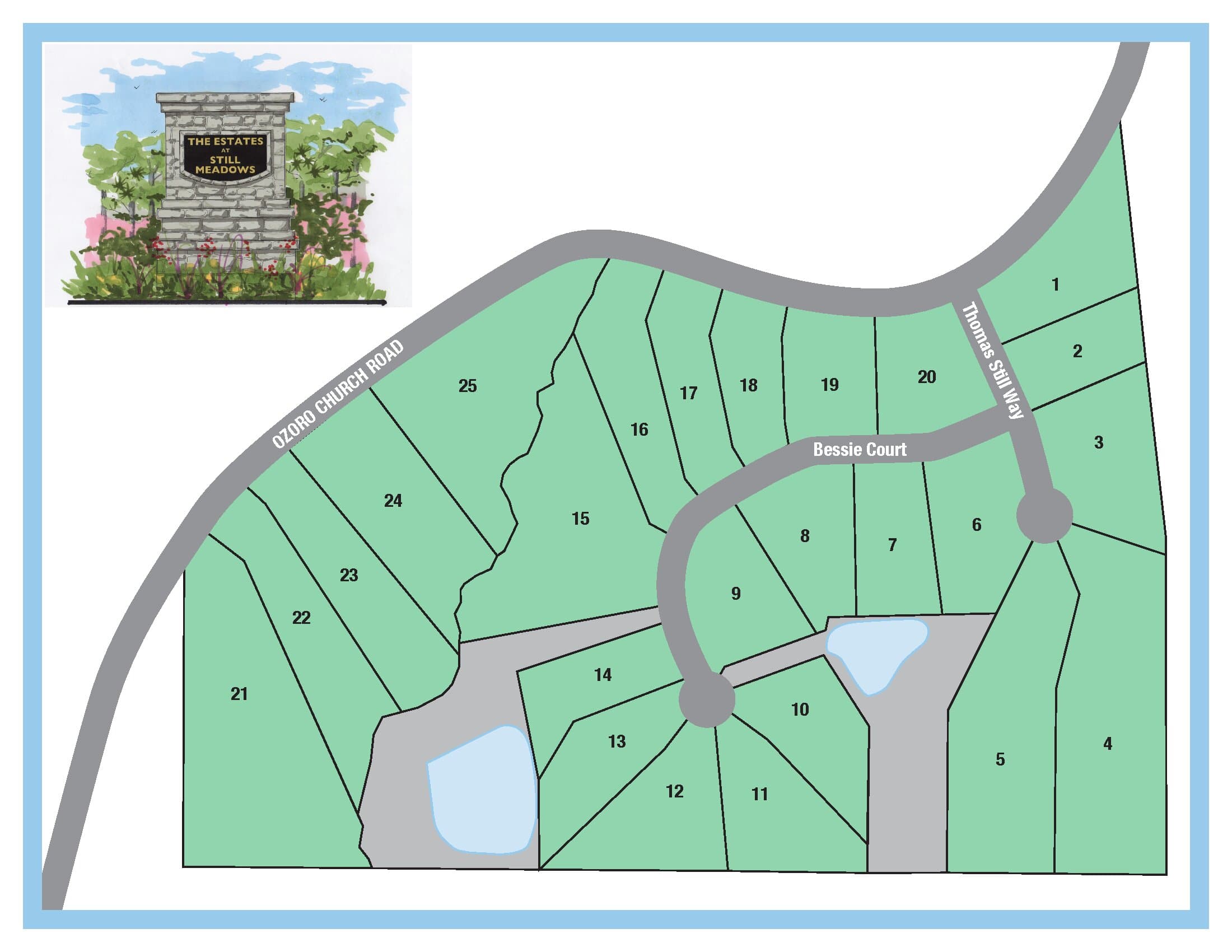 Site plan for Estates at Still Meadows