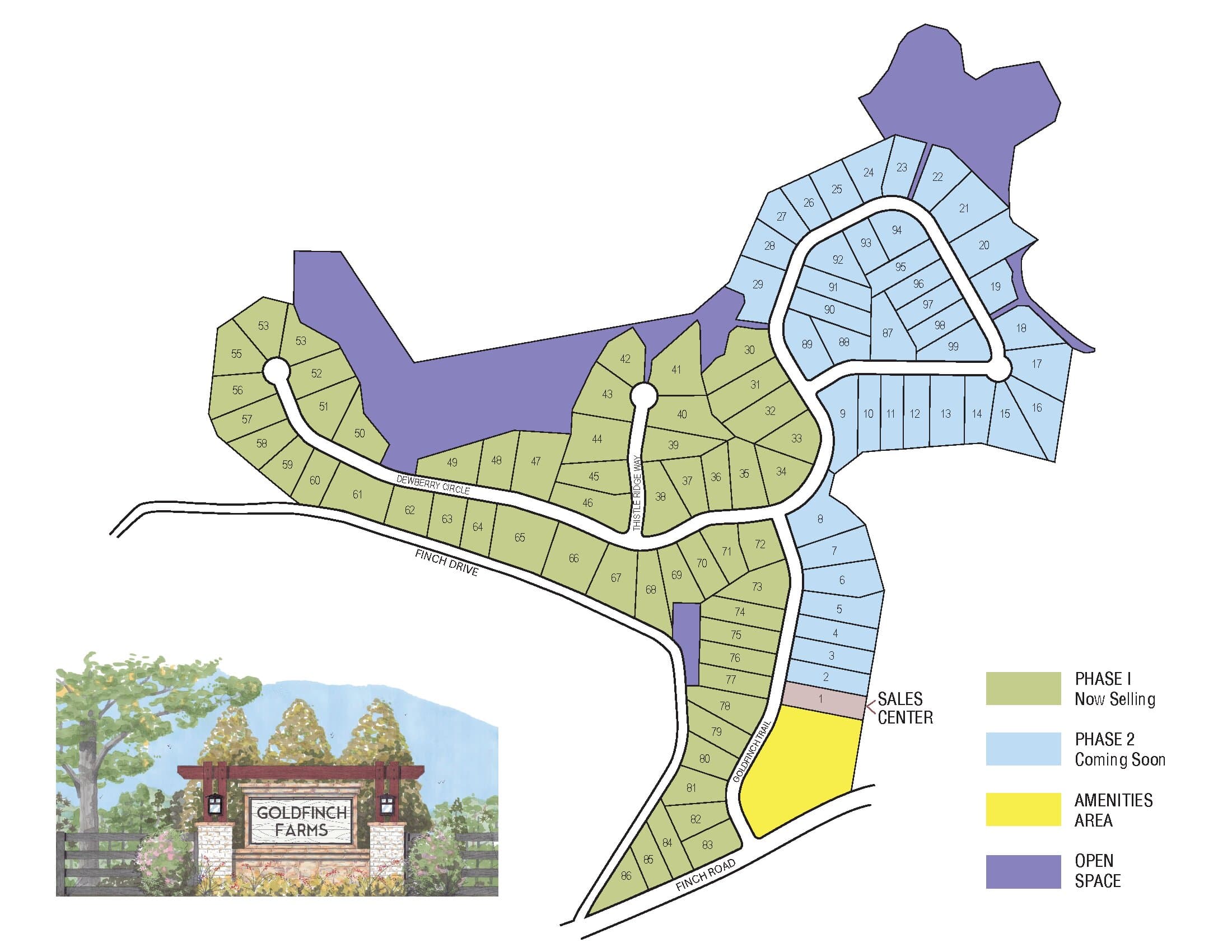 Site plan for Goldfinch Farms