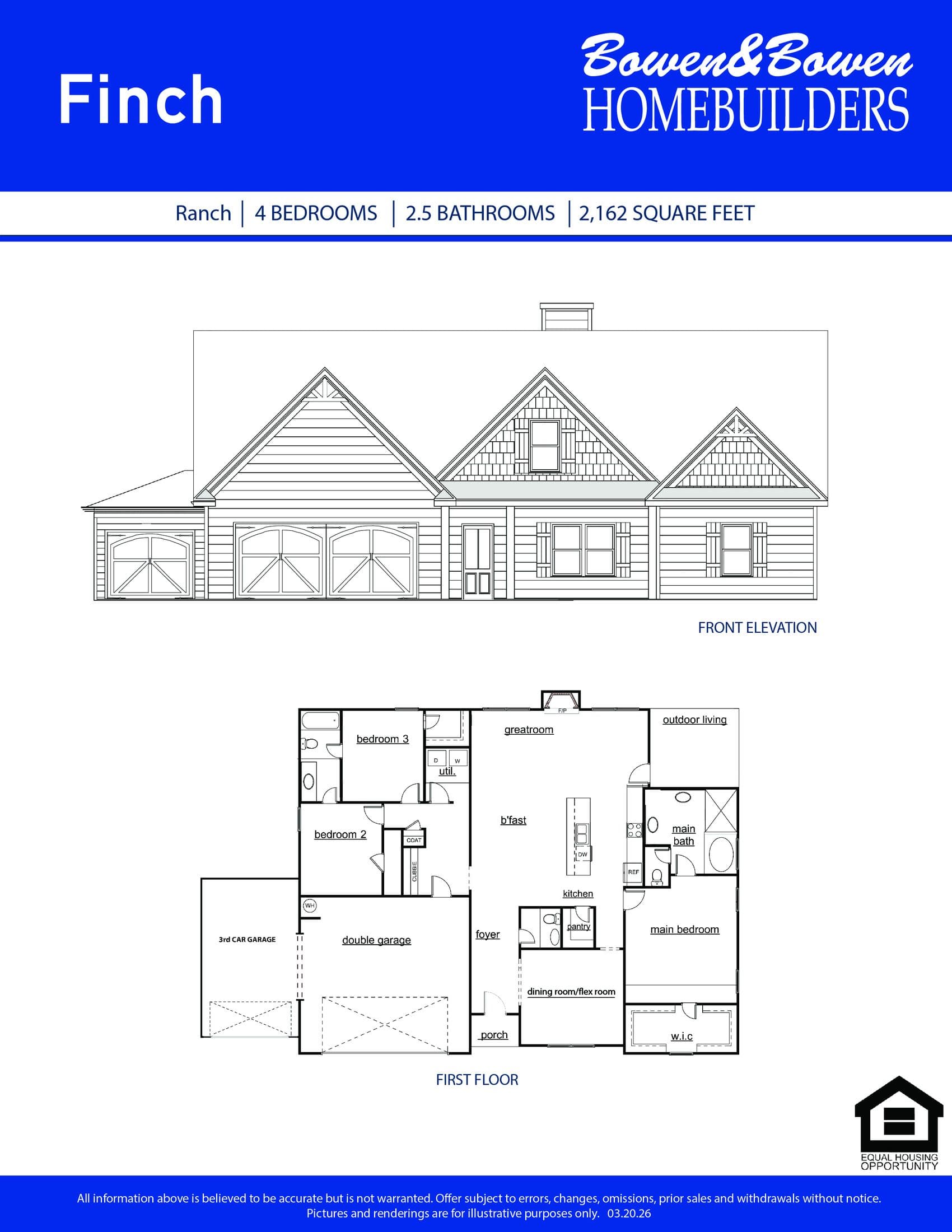 Floor plan of the The Finch plan