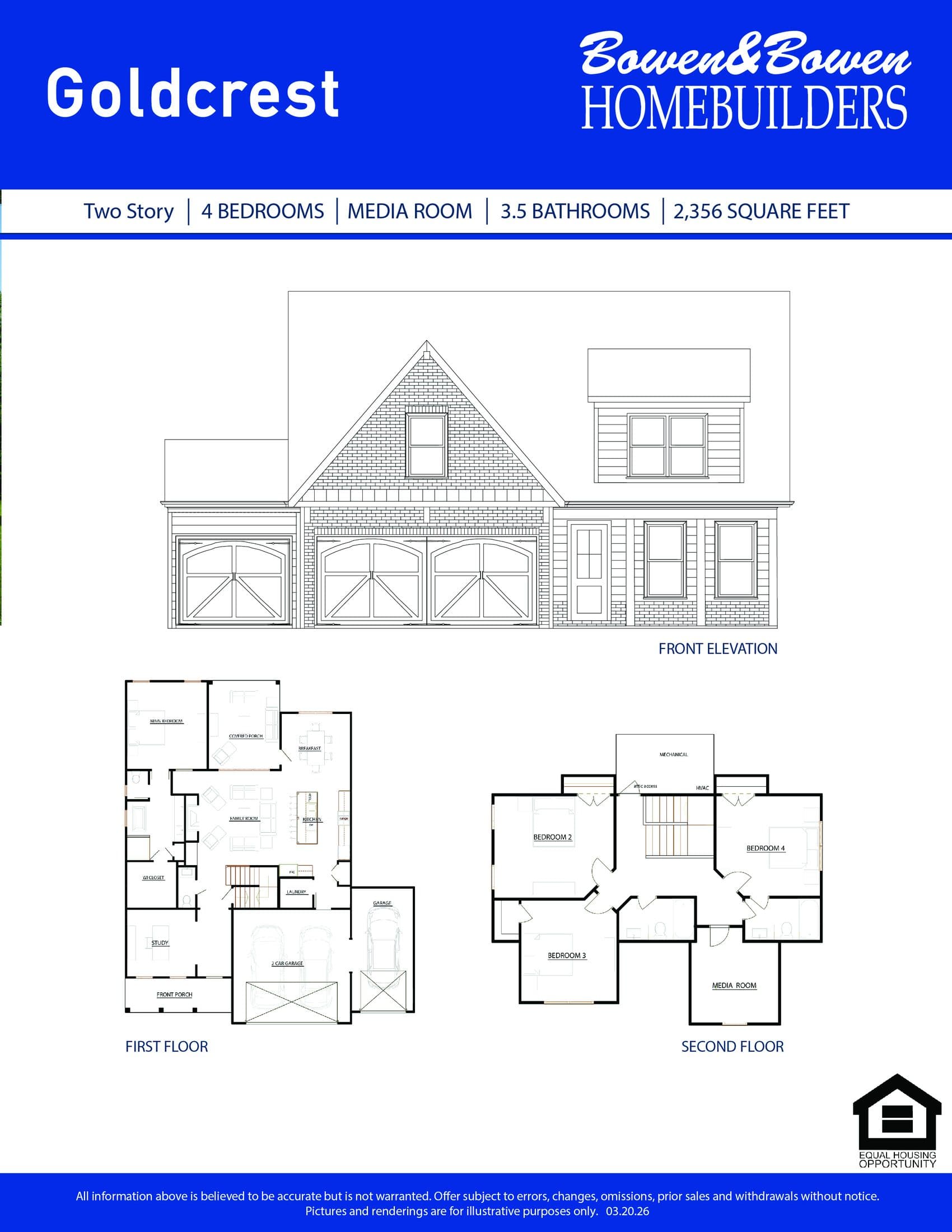 Floor plan of the The Goldcrest plan