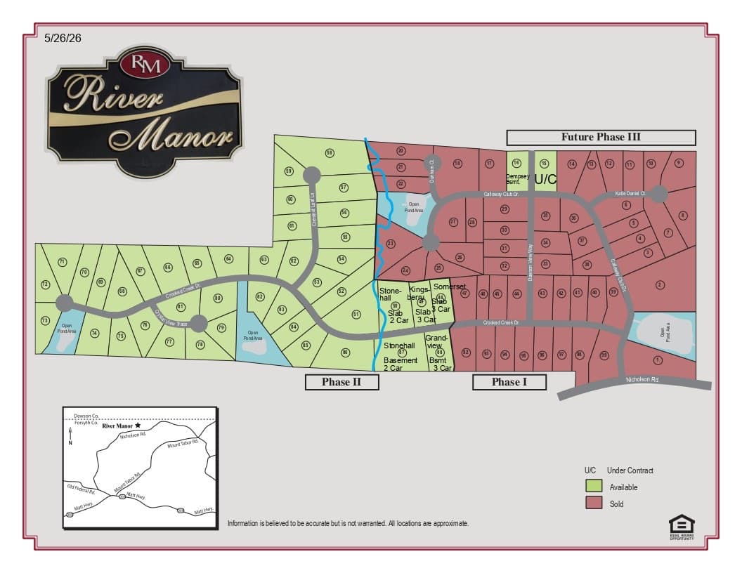 Site plan for River Manor