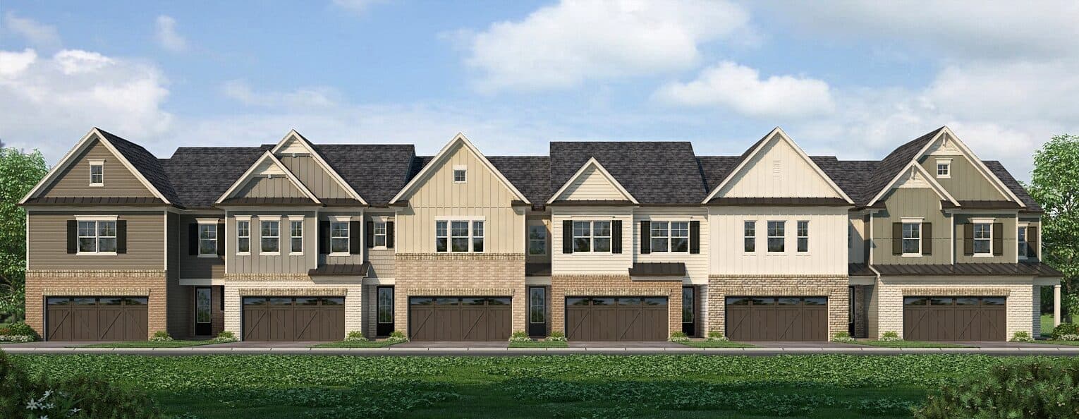 Six-unit building, front-load
