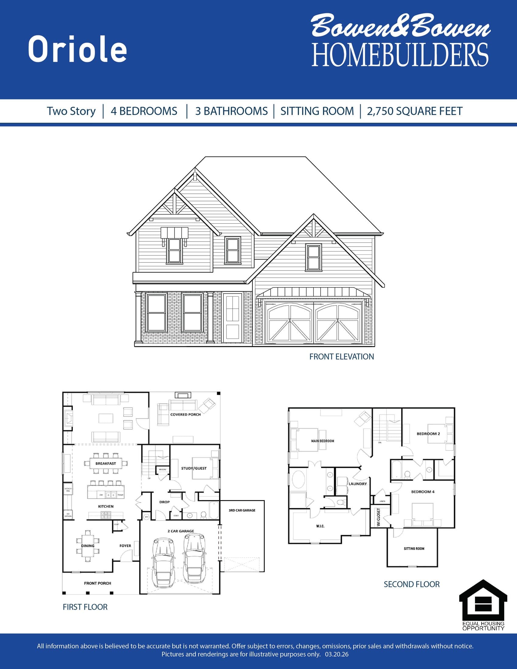 Floor plan of the The Oriole plan